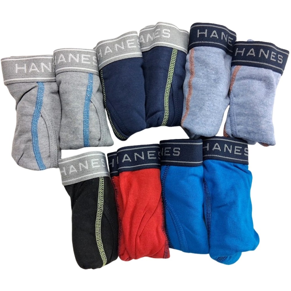 Hanes Boys Sz 6 7 Boxer Briefs Lot 10 Pair Soft Cool Comfort Tagless Small